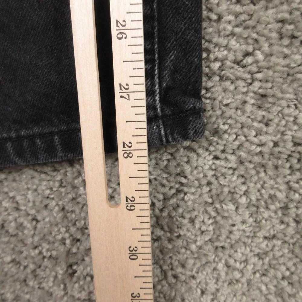Levis Jeans Mens 31x30 Black 565 Loose Straight Baggy Washed Zip Fly Denim Pants
